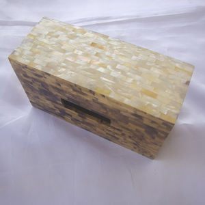 tissue box paper <b>art</b> inlay SEASHELL JEWELRY Tissue paper Box Motive <b>mosaic</b> <b>art</b> inlay box Size 240x135x100mm - Product Image 5
