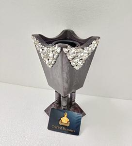 Best-seller Brûleur d'encens Mosaïque verte mubkhakar Accents de gemme turquoise verte Décoration intérieure Brûleur de parfum Bakhoor Au meilleur prix - Product Image 2