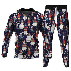 ชุดวอร์มผ้าฝ้ายเฮฟวี่เวทสำหรับผู้ชายชุดวอร์มโอเวอร์ไซส์ลายพิมพ์สีล้วนสำหรับทั้งชายและหญิง - Product Image 5