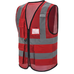 Haute visibilité noir garde de sécurité gilet jetable Construction industrielle échappée poche marche combinaison réfléchissante HPPE - Product Image 4