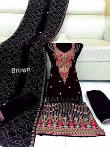 Salwar-vestido de terciopelo para boda, traje indio paquistaní, Shalwar, oferta, 2022 - Product Image 4