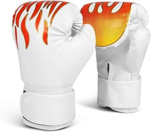 Gants de boxe pour enfants de 4oz avec protection des poignets en similicuir Sac de boxe d'entraînement pour MMA et autres sports Taille personnalisée - Product Image 1