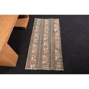 Alfombra de pelo medio ecológica de lana de retazos verde Beige clásica 2,1X4,1 pies diseño turco Aubusson comedor rectángulo de látex - Product Image 1