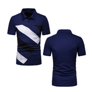 Polo personalizado con logotipo para hombre, Camiseta 100% de algodón, lisa, informal, a la moda, venta al por mayor, de manga corta, bordada, Lisa - Product Image 1