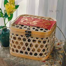Precio barato bambú tejido Mooncake caja de regalo Vietnam artesanía al por mayor gran cantidad - Product Image 2