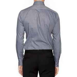 Chemise habillée style décontracté pour homme 100% coton anti-boulochage et anti-rétrécissement Style uni Service OEM disponible - Product Image 5