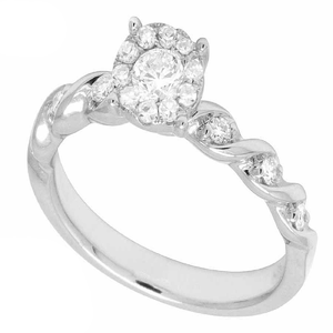 Bague en diamant solitaire de conception classique en argent sterling S925 VVS Moissanite Bagues de mariage en diamant pour femme - Product Image 4