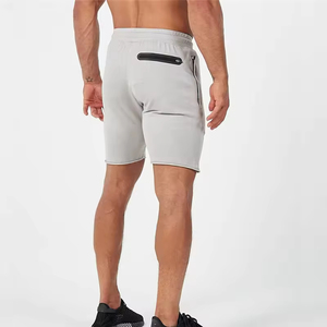 Pantalones cortos atléticos de verano de alta calidad para hombre estilo informal de lona con logotipo personalizado impreso bajo MOQ Color sólido precio de fábrica - Product Image 4