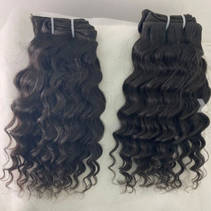 Extensiones de Cabello Humano Remy Rizado Indio Sin Procesar, de la India del Sur, Precio de Fábrica al por Mayor, Doblemente Tramado a Máquina - Product Image 2