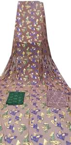 Vestido Faransawi Dirac Gogra Garbasar, Manga Campana, Mangas Largas, Algodón y Elastano, Conjunto de 3 Piezas, Lujoso, Ecológico, con Encaje Floral y Cinta - Product Image 5