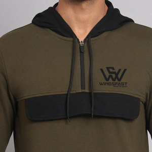 Durable Top Vente Hommes Court Zip Hoodies Confortable Hommes Casual Wear Short Zip Hoodies En Stock - Product Image 6