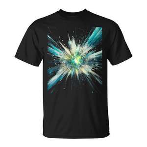 Camiseta con diseño de explosión espacial abstracta, explosión cósmica vibrante, supernova - Product Image 1
