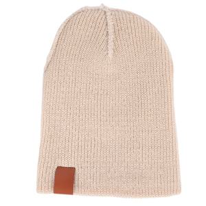 Gorros de Punto de Lana para Adultos y Niños, Estilo Casual, Color Sólido, Cálidos para Otoño e Invierno - Product Image 1