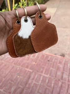 2024 Tốt Nhất Bất Chính Hãng Da Thông Minh Keychain Handmade Key Tùy Chỉnh Bán Buôn Sang Trọng Cổ Điển Màu Nâu Da Đẹp Keychain - Product Image 4