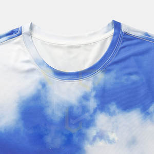 เสื้อยืดคอกลมผู้ชาย ผ้าฝ้าย 220 กรัม ผ้าเจอร์ซีย์เรียบ พิมพ์ลายดิจิตอลตามสั่ง สไตล์ฮิปฮอป แขนสั้น ลายพื้น ลายมัดย้อม - Product Image 3