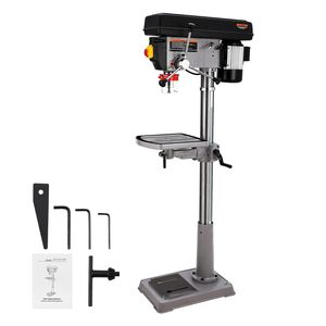 Taladro de columna industrial con motor de cobre puro de 12A, 200-3630 RPM, control de velocidad variable, sistema de disipación de calor - para madera - Product Image 1