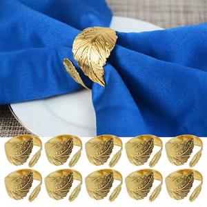 Gold Textured Triangle Napkin Rings <b>Stainless</b> <b>Steel</b> <b>Table</b> Decor for Weddings Home Parties Stocked Metal Napkins Set - Product Image 3