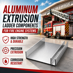 Aluminum Extrusion <b>Ladder</b> Components CNC Drilled and Anodized for Fire Engine Systems - Product Image 3