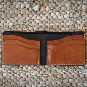 Premium Luxury Genuine <b>Leather</b> Open Foldable Bi-Fold <b>Wallet</b> Slim RFID Blocking Purse for <b>Men</b> with Cards BFW-0162 - Product Image 1