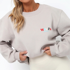 Sweat-shirt à col rond personnalisé pour homme et femme, en coton uni, pour l'hiver, avec logo personnalisé, fabriqué par le fabricant, 2024 - Product Image 3