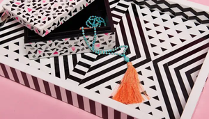 Luxueux plateau d'incrustation d'os de concepteur fait à la main excellente qualité conception de fantaisie exquise pour la table de nourriture d'hôtel servant le bon style - Product Image 4