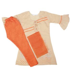 Ensemble Masuri brodé pour filles 3 pièces - Beige - Product Image 1