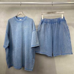 Ensemble de shorts pour hommes, style formel, deux pièces, en coton 100% respirant, anti-plis, délavé à l'acide, avec logo personnalisé, qualité supérieure, vente en gros, UV HARK - Product Image 2