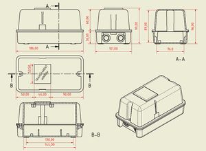 Boîtier haute performance PS-14H13 avec fenêtre transparente, dédié aux compteurs électriques et aux appareils de mesure - Product Image 5