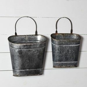 Ensemble de pots de jardinière de style roue rustique moderne, grande décoration murale intérieure et extérieure, petite conception, accessoires de plantes vivantes, application de patio - Product Image 6
