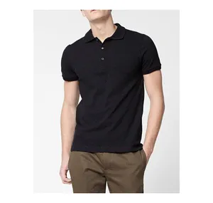 % 100% pamuk özel LOGO boş erkek Golf T gömlek işlemeli logosu düz kısa kollu Polo gömlekler erkekler için