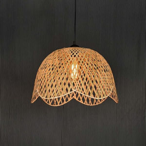 Lampe suspendue décorative tissée en fer de qualité exclusive nouvelle dernière lampe suspendue de fleur de lotus de bambou de concepteur au prix le plus bas - Product Image 2