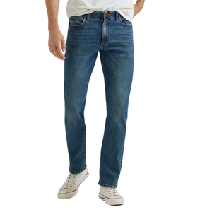 Pantalones vaqueros de pierna cónica de movimiento extremo para hombre, alta comodidad, cristal bordado, sólido, recto, lavado ligero, para invierno y verano - Product Image 5