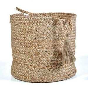 Panier de jardinière en jute personnalisable fabriqué à la main rangement en corde naturelle avec cordon de serrage pour la maison ou l'hôtel vente en gros - Product Image 1
