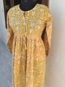 Robes en coton de qualité supérieure pour femmes, avec des imprimés forestiers indiens faits à la main, en tissu naturel confortable, pour la vente en gros mondiale - Product Image 5