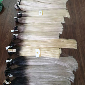 Cheveux vierges humains de qualité supérieure Minh Khang en gros, cheveux pour tresses, sans trame, cuticules alignées, origine Vietnam, 100g, toutes les couleurs pour - Product Image 1