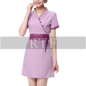 Uniforme de salón SPA ropa delantal estampado logo mujeres belleza uniforme por Raw to Fine - Product Image 4