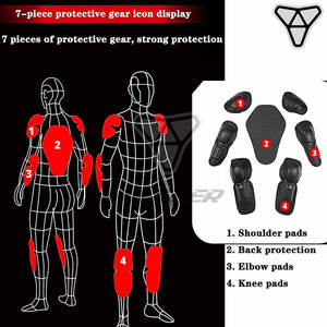 Veste de moto imperméable réfléchissante 3/4 pour hommes, vêtements de sport avec protecteurs approuvés CE, doublure amovible et équipement de tourisme - Product Image 4