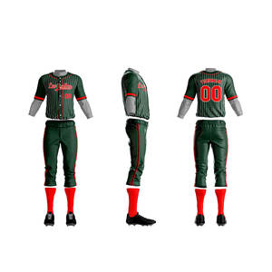 Conjunto de uniforme de equipo de béisbol personalizado bordado nombre Número botón completo Jersey pantalones traje para jugadores - Product Image 2