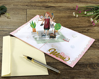 Cartes 3D Pop-up pour la Fête des Mères, Fournisseur Vietnamien ODM ou OEM avec Enveloppe et Emballage