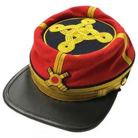 Gorra de Artillería Estilo Kepi de General Confederado Civil, Ajustable, Unisex, de Alta Calidad, en Algodón y Poliéster, Personalizable