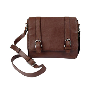 Bolso Bandolera Cruzado de Cuero Genuino Unisex para Oficina y Portátil, Correa Ajustable, Cierre de Cremallera, Diseño Portátil, Patrón Sólido - Product Image 4