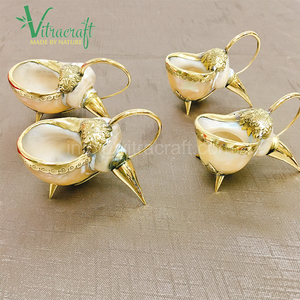 Service à thé fait à la main. Fabriqué à partir de coques nautilus de qualité supérieure, combinées à un métal cuivré. Créer des produits uniques. Un cadeau significatif - Product Image 4