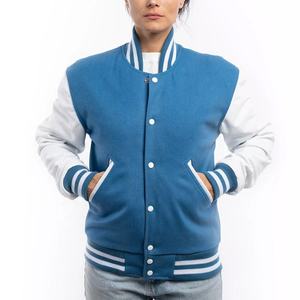 Chaquetas Varsity con Estampado Personalizado, Chaqueta de Béisbol de Manga Larga para Mujer, Chaqueta Varsity Lisa sin Estampado - Product Image 4