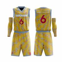Gran oferta, diseño único, hecho a medida, kit de baloncesto deportivo profesional, camisetas de baloncesto por sublimación