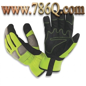 HI-VIS WORKER'S ถุงมือ Hi-Vis ยุทธวิธีการก่อสร้างการทำงานน้ำหนักเบากันน้ำหนักถุงมือทำงาน - Product Image 1