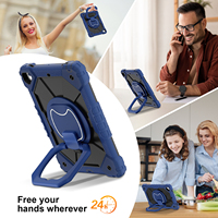 Étui robuste en silicone antichoc pour tablette PC avec dragonne et support pour iPad 9.7 5e 6e génération 2017 2018 Pro 9.7