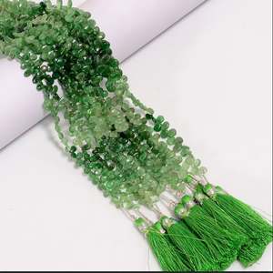 ลูกปัด tsavorite พลอยยอดนิยมลูกปัด tsavorite เจียระไนสีเขียวเข้มทำด้วยมือสินค้าจำนวนมาก - Product Image 3