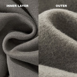 เสื้อฮู้ดแขนยาวสำหรับผู้ชายเสื้อฮู้ดแบบครอปโอเวอร์ไซส์ผ้าคอตตอน500gsm ไหล่ - Product Image 4