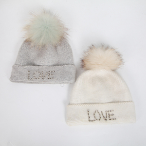 Gorro de Punto de Invierno para Mujer, Gorro Cálido de Acrílico Suave con Pompón, Gorro Elástico, Gorro de Moda Acogedor para Invierno, Gorro Informal para Exteriores - Product Image 1