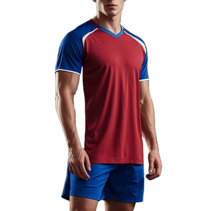 Color negro de alta calidad personalizado hombres fútbol Jersey poliéster transpirable cómodo uniforme de fútbol - Product Image 2